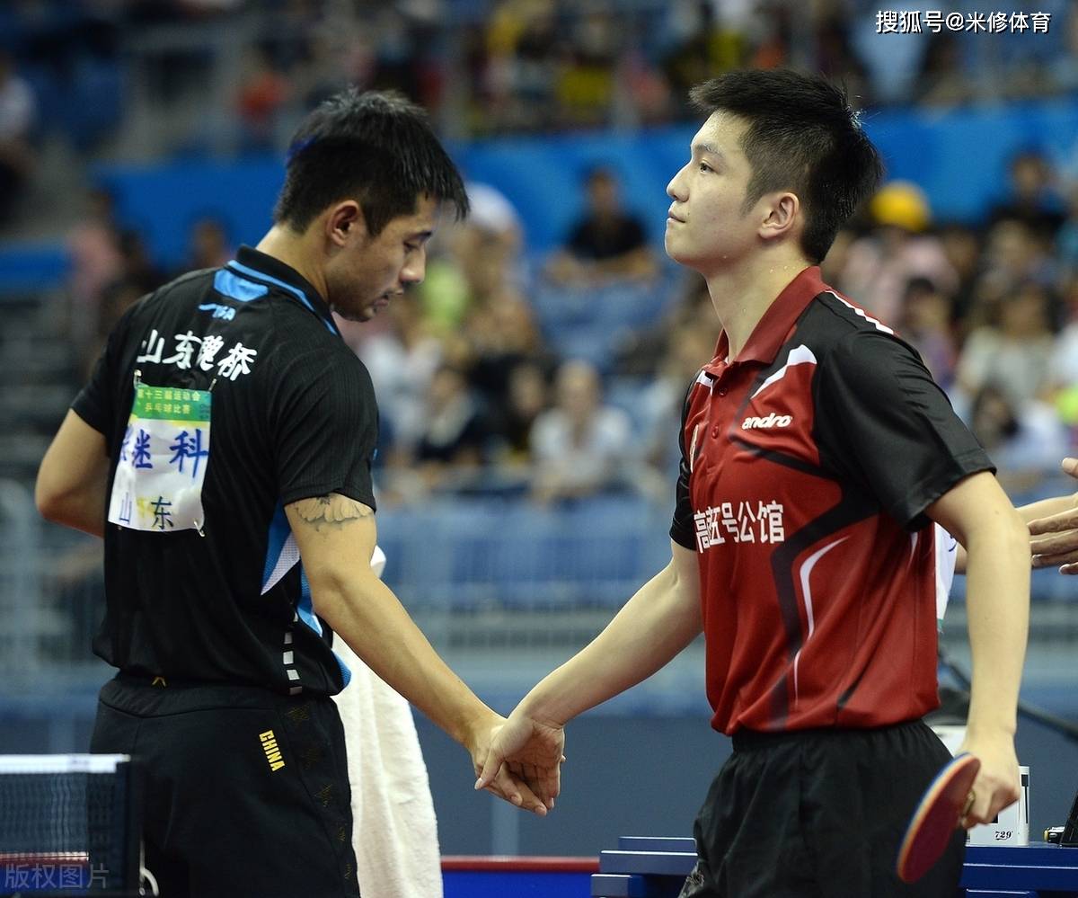 中国乒乓球队鏖战德国乒乓球队，张继科爆发神勇