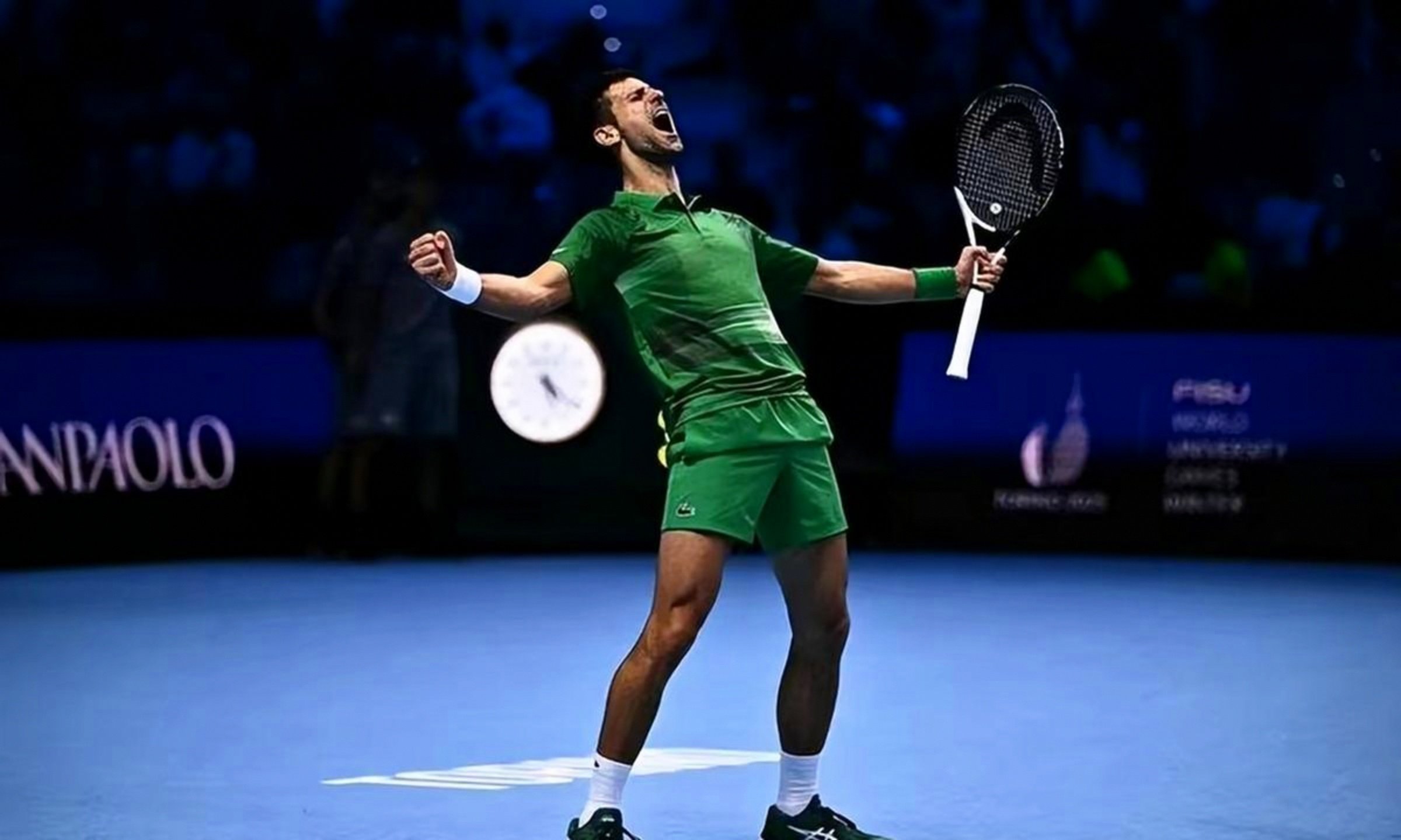 包含德国网球队险胜世界网球队，德约科维奇打破历史纪录的词条